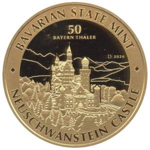 Bild von 1/2 oz Gold Bayern Thaler - Schloss Neuschwanstein 2026