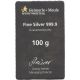 Bild 3 von 100 g Silberbarren - Heimerle + Meule rechteckig LBMA - zertifiziert